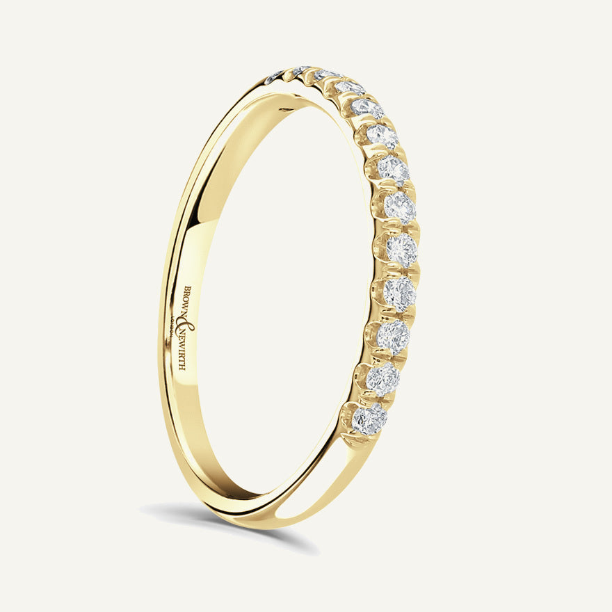 Round Brilliant Cut, Split Claw, Tube Diamond Eternity Ring