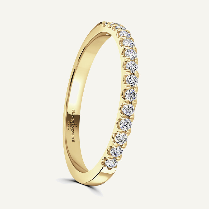 Round Brilliant Cut, Split Claw, Tube Diamond Eternity Ring