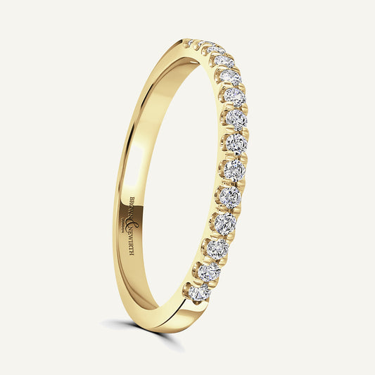 Round Brilliant Cut, Split Claw, Tube Diamond Eternity Ring