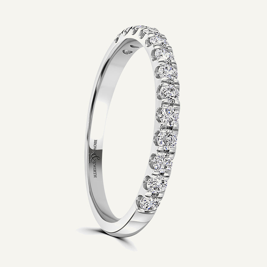 Round Brilliant Cut, Split Claw, Tube Diamond Eternity Ring