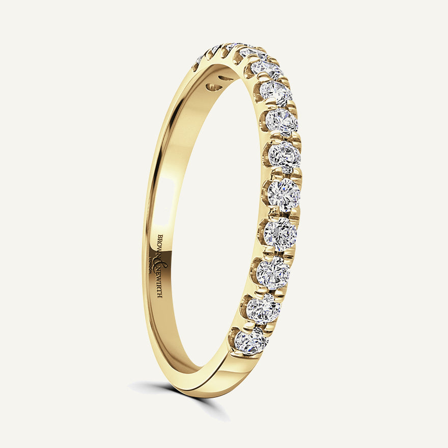 Round Brilliant Cut, Split Claw, Tube Diamond Eternity Ring