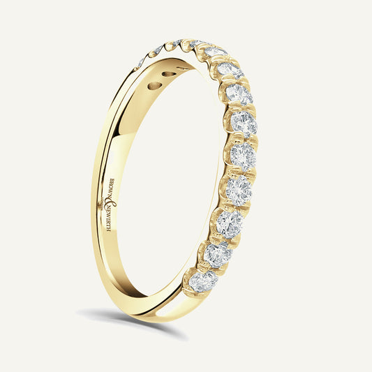 Round Brilliant Cut, Split Claw, Tube Diamond Eternity Ring