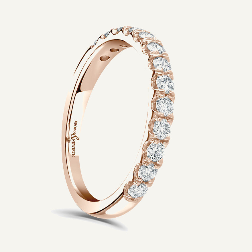 Round Brilliant Cut, Split Claw, Tube Diamond Eternity Ring