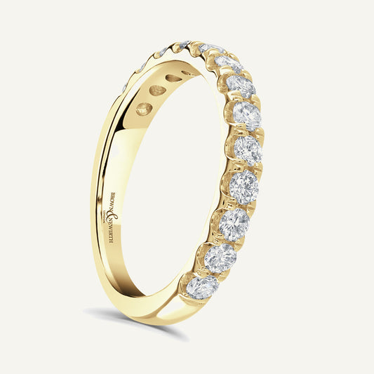 Round Brilliant Cut, Split Claw, Tube Diamond Eternity Ring
