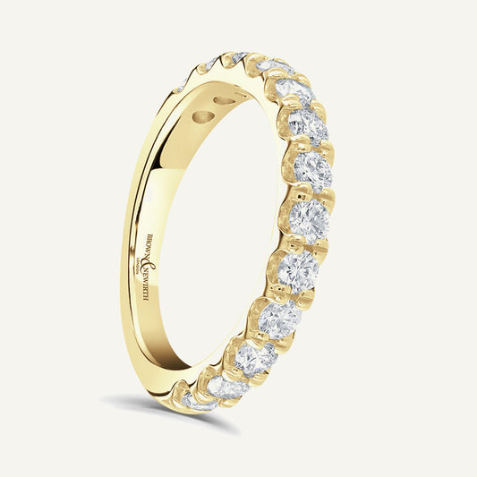 Round Brilliant Cut, Split Claw, Tube Diamond Eternity Ring