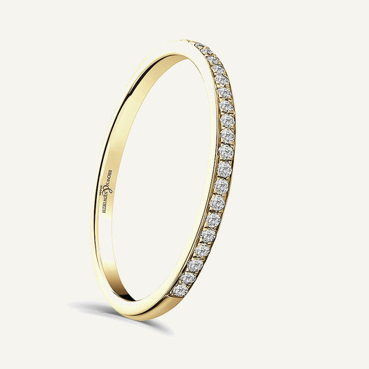 Round Brilliant Cut, Micro Pave, Courted Diamond Eternity Ring