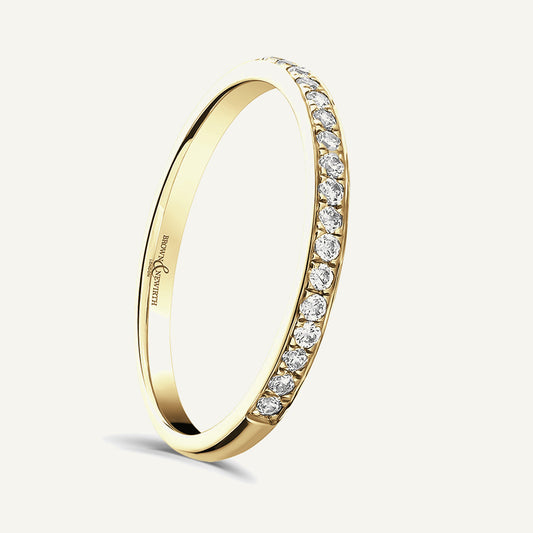 Round Brilliant Cut, Micro Pave, Courted Diamond Eternity Ring