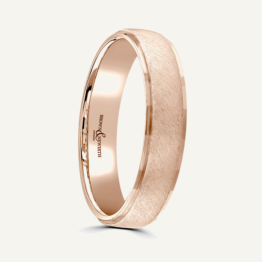 P1081 Modern Court Patterned Wedding Ring
