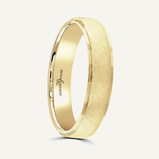 P1081 Modern Court Patterned Wedding Ring
