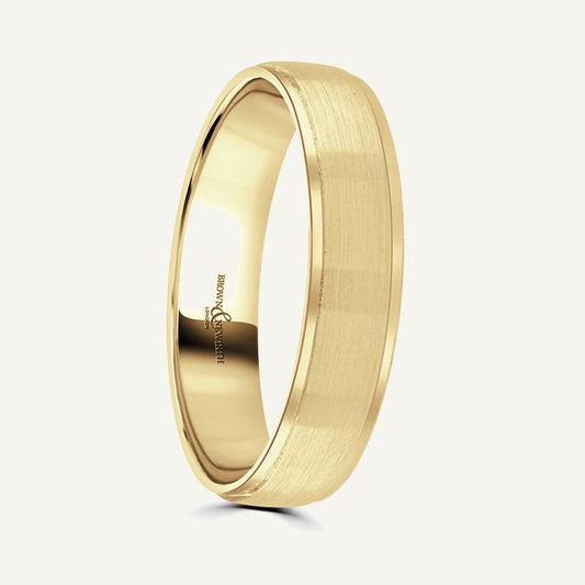 P1082 Modern Court Patterned Wedding Ring