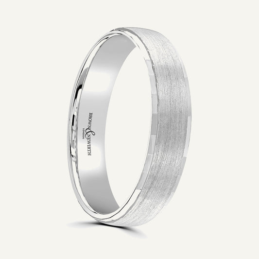 P1083 Modern Court Patterned Wedding Ring