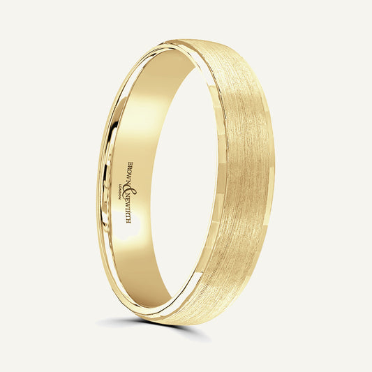 P1083 Modern Court Patterned Wedding Ring