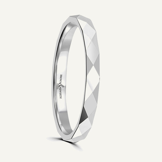 P2047P Classic Court Patterned Wedding Ring
