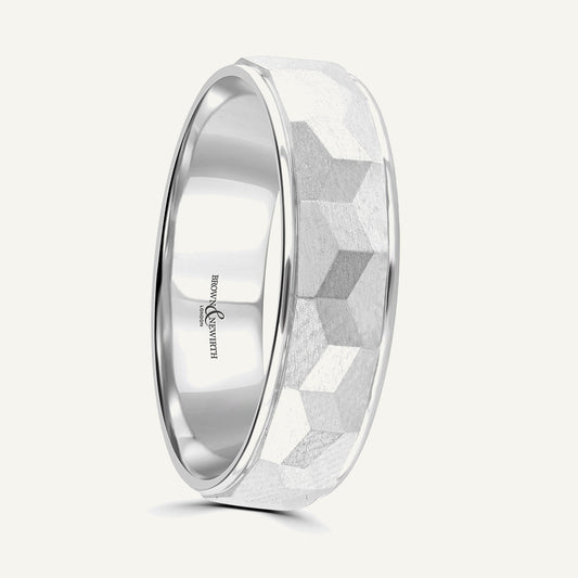 P2051 Classic Court Patterned Wedding Ring