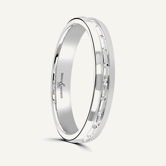 P665 Classic Court Patterned Wedding Ring