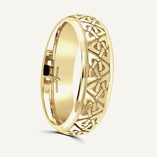 P680 Classic Court Patterned Wedding Ring