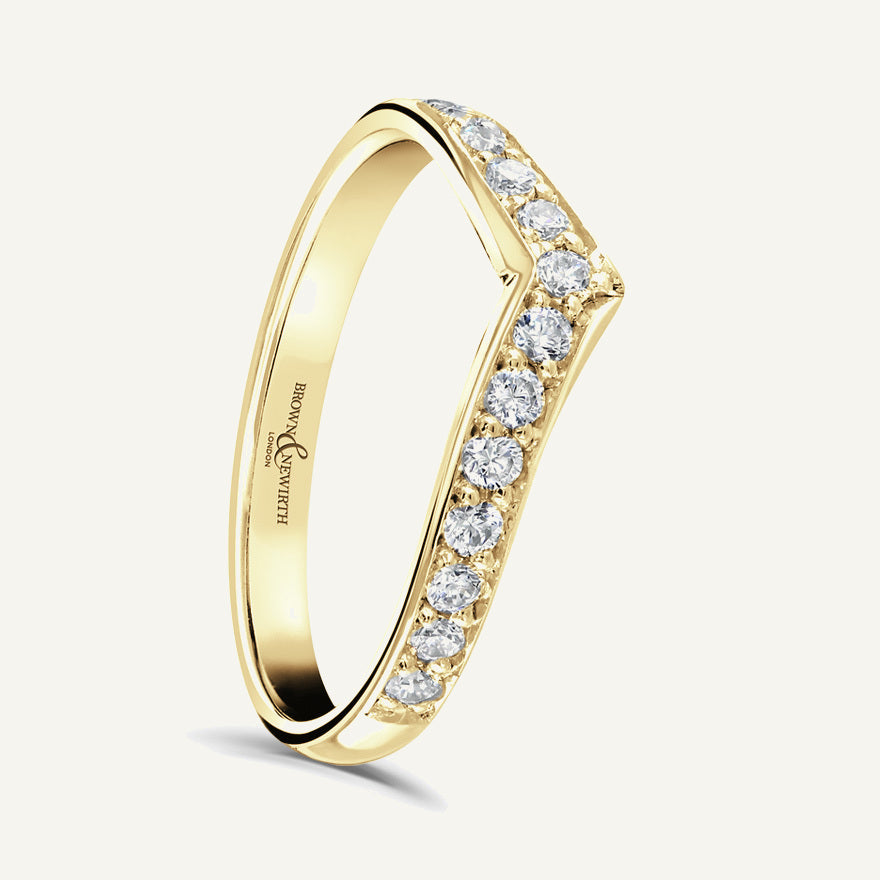 Round Brilliant Cut, Micro Pave, Wishbone Diamond Eternity Ring