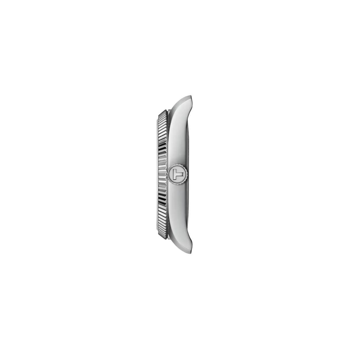 Side view of Tissot Ballade 34mm Light Green Dial Watch