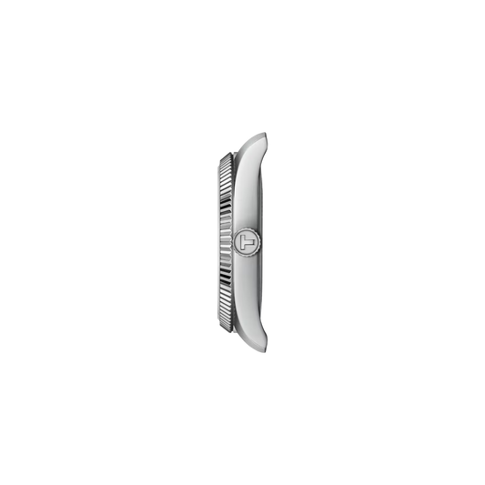 Side view of Tissot Ballade 34mm Light Green Dial Watch