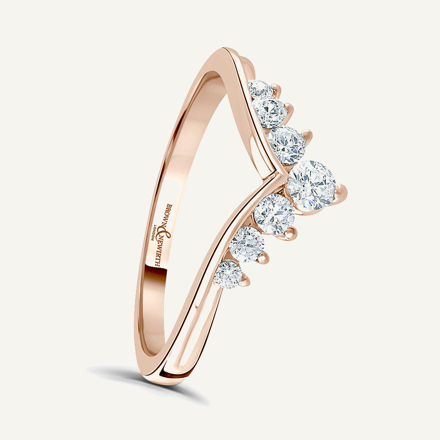 Round Brilliant Cut, Claw, Edged Diamond Eternity Ring