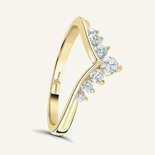 Round Brilliant Cut, Claw, Edged Diamond Eternity Ring