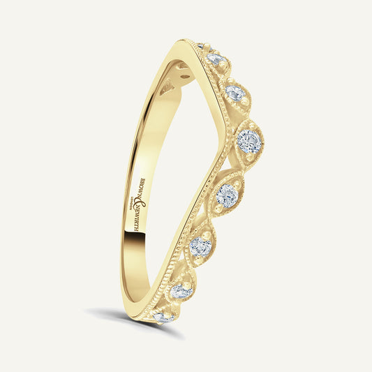 Round Brilliant Cut, Claw, Millgrain Diamond Eternity Ring