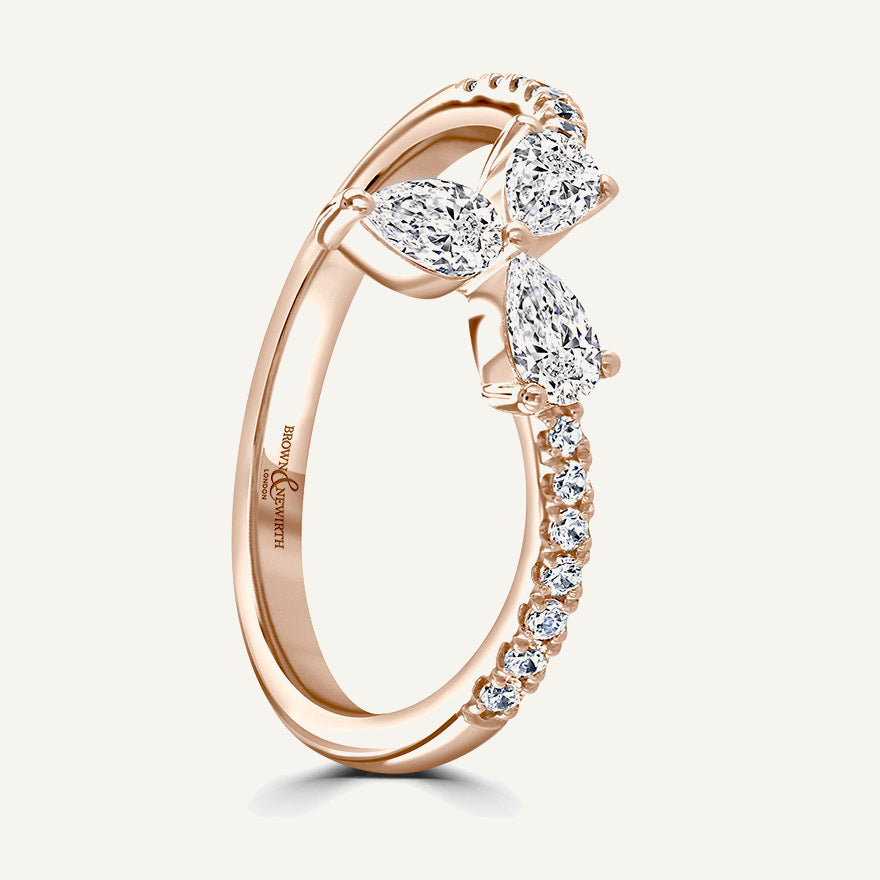 Round Brilliant, Marquise & Pear Cut, Claw Diamond Eternity Ring