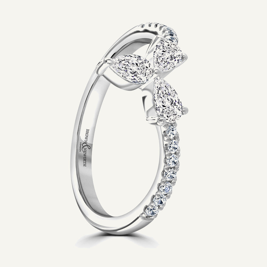 Round Brilliant, Marquise & Pear Cut, Claw Diamond Eternity Ring