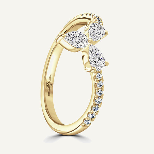 Round Brilliant, Marquise & Pear Cut, Claw Diamond Eternity Ring