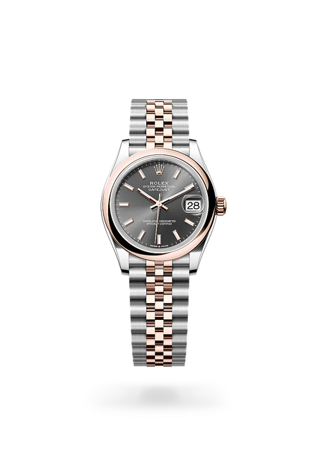 Rolex Datejust 31 in Everose Rolesor - combination of Oystersteel and Everose gold with a Slate dial, Domed bezel, Jubilee, five-piece links bracelet