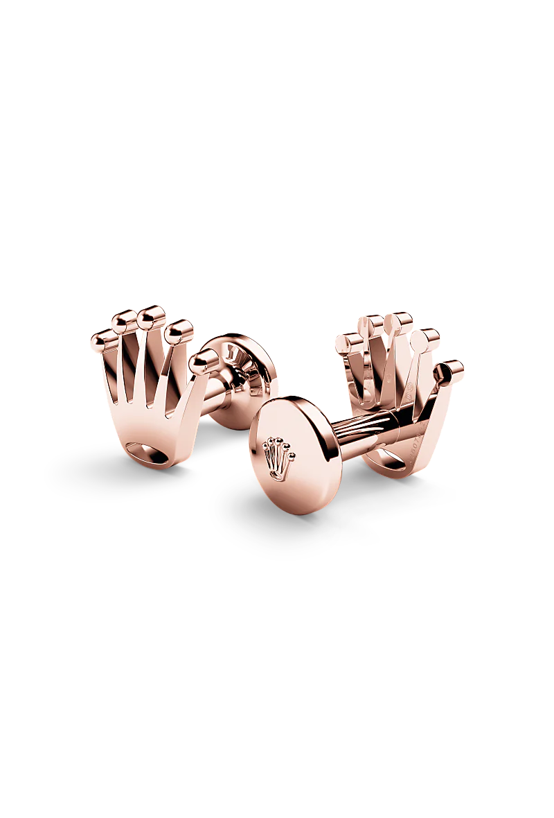 Rolex ‘Crown’ cufflinks in 18 ct Everose gold