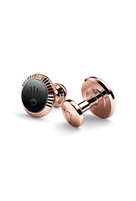 Rolex ‘Fluted’ cufflinks in 18 ct Everose gold