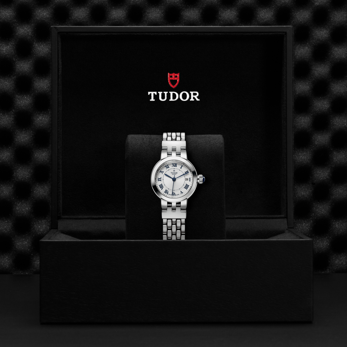 TUDOR Clair de Rose automatic watch with opaline dial, sapphire crystal and steel bracelet