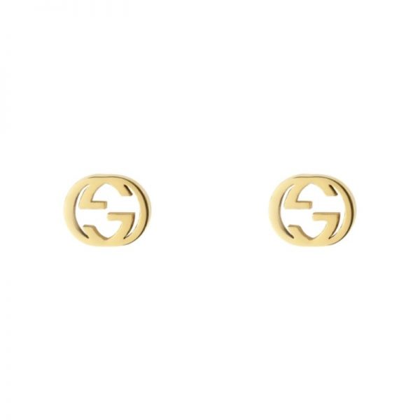 Gucci Interlocking G earrings in Yellow Gold