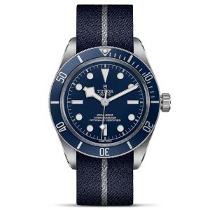 Tudor Black Bay Fifty - Eight watch with 39mm steel steel case blue dial fitted on to a nato strap